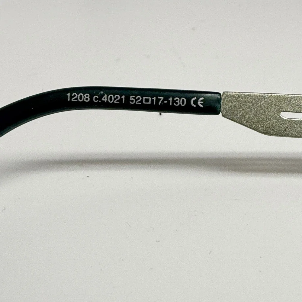 Prodesign Denmark 1208 c.4021 Red Silver Semi Rimless Eyeglasses 52-17-130